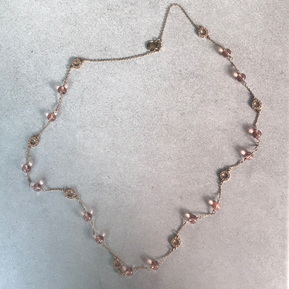 J.Crew Glass bead and gold necklace
